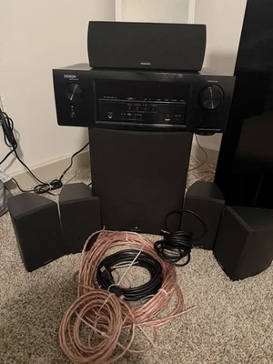 Denon Home Theater 3D Home Surround Sound Receiver System W/ Remote BUNDLE  - Image 1 of 3