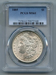 1885 Morgan Silver Dollar PCGS MS 61 - Picture 1 of 4