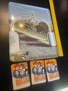 Dallas TV Show 1981 “South Fork Ranch” Large Plastic Tray, Trading Card Wrappers - Picture 1 of 12