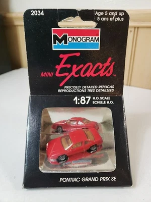 1989 Monogram Mini Exacts Pontiac Grand Prix SE #2034 HO Scale 1:87 Detailed New - Image 1 of 4