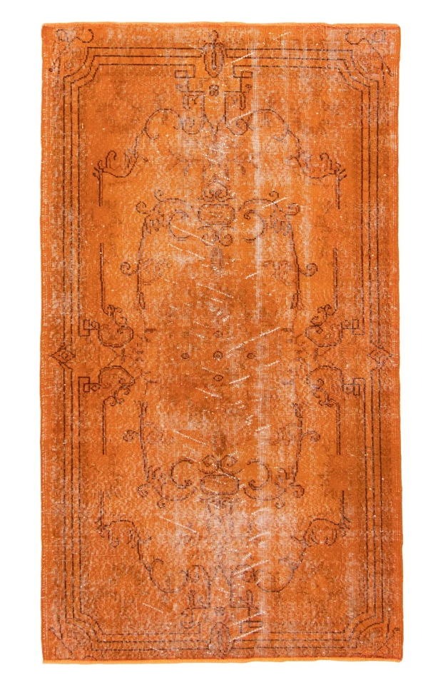 Alfombra oriental vintage anudada a mano alfombra tradicional de lana de 3'10" x 6'8" Foto 1 de 4