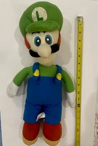 Peluche Kellytoy Luigi 2001 16" Super Mario Bros. Nintendo HTF Raro! - Foto 1 di 4