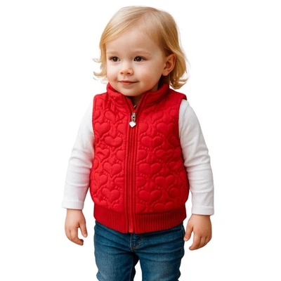 Chaleco Koala Niños Bebé Niño Niña Rojo Corazón Cremallera Talla 18 Meses Foto 1 de 4