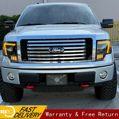 Pair LED Headlight For 2009-2014 Ford F150 F-150 Animation Sequential Headlamps Foto 1 de 4