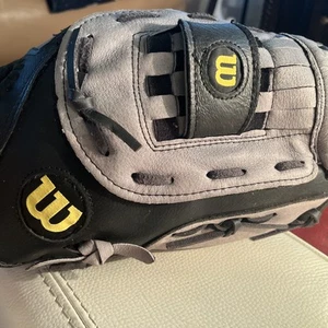 Wilson A360 13” Baseball Glove Gray/Black Leather - Picture 1 of 5