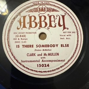 PROMO Abbey 78 RPM Clark & McMullen - Is There Somebody Else 15024 V++ Country - Picture 1 of 4