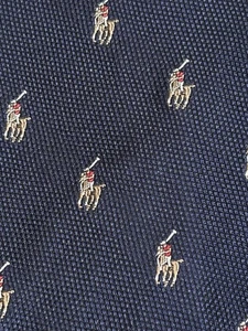 Polo Ralph Lauren Vintage Mens Silk Necktie Blue Polo Player W 2.5” L 58” - Picture 1 of 9