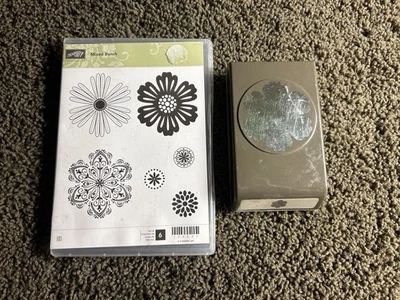 Conjunto misto de selos Stampin Up e pacote de perfurações de flores - Imagem 1 de 3