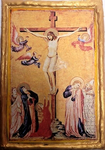 Crucifixion of Jesus Christ Ecclesiastical Roman Catholic Icon Plaque - Picture 1 of 6