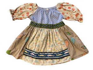 Matilda Jane Peasant Tunic Top Girls' Size 6 Floral Dot Cars Stars Kites Poof - Picture 1 of 6