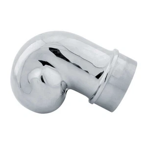 Scroll End Cap 2" OD Bar Foot Rail Chrome Brass | Renovator's Supply - Picture 1 of 2