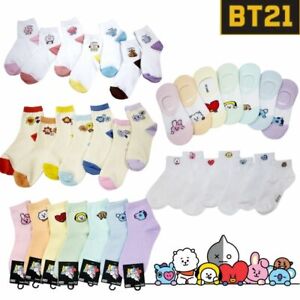 BT21 BTS Women's Mid-Neck/Ankle/Overshoes Set of 7 Socks Size 230~250mm
