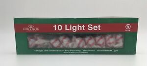 Kurt Adler 10-Light Peppermint Candy Light Set 11.5 feet Indoor/Outdoor