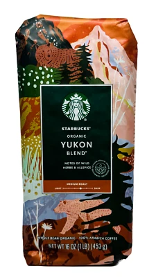 Bolsa de café en grano entero Starbucks Organic Yukon Blend 1 lb/16 oz Foto 1 de 4