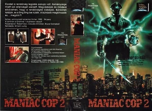 MANIAC COP 2 (1) / ORIGINAL PROMO HUNGARIAN VIDEO SLEEVE / DRIVE-IN VIDEO LABEL - Picture 1 of 1