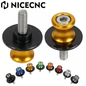 6mm CNC Swing Arm Spools Sliders Fits Yamaha R1 R6 R6S FZ1 FZ8 MT 01 03 - Picture 1 of 13