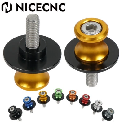 Carretes deslizantes de brazo oscilante CNC de 6 mm para Yamaha R1 R6 R6S FZ1 FZ8 MT 01 03 Foto 1 de 4