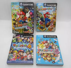 GAMECUBE MARIO PARTY 4 5 6 7 4Games w/ Box & MIC Japan import Nintendo GC NTSC-J - Picture 1 of 15