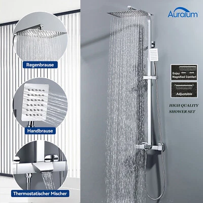 Duschsystem mit Thermostat Regendusche Duschset Handbrause Dusche Duscharmatur - Bild 1 von 4