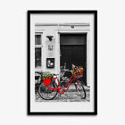 Tulup Foto auf MDF Wanddekoration Kunst Wohnzimmer 40x60cm City-Fahrrad