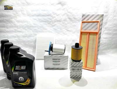 KIT TAGLIANDO FIAT 500L PANDA 312 12> 1.3 MULTIJET 3L 5W30 SEL+4FILTRI ORIGINALI