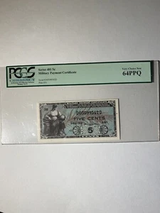 US Military Currency Military Payment Certificate 5 Cents - Picture 1 of 2