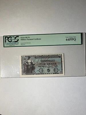 US Military Currency Military Payment Certificate 5 Cents - Image 1 of 2