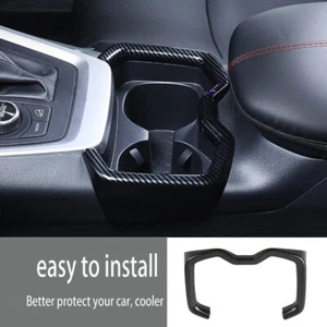 Für Toyota RAV4 2019-2024 Innenraum Getränkehalter Abdeckung Einfassungen Kohlefaser Blende - Bild 1 von 16