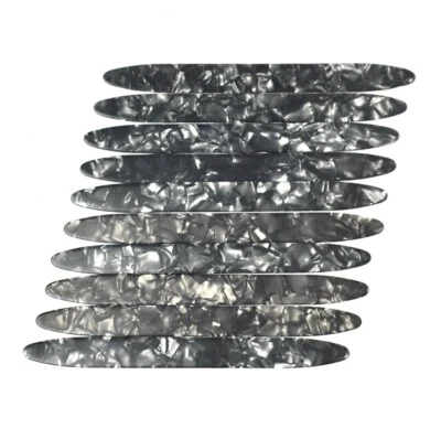 10 pezzi strisce di celluloide calibro 0,71 mm Oud Pick Reeshe per Oud Ud Qadim nero perla - Immagine 1 di 2