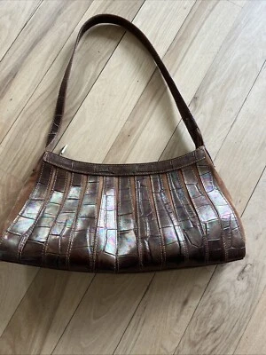 Leather And Suede Opalescent Braccialini Handbag - Image 1 of 3