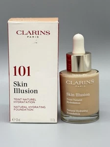 Clarins Skin Illusion Natural Hydrating Foundation #101 Linen - (1oz) - Picture 1 of 6