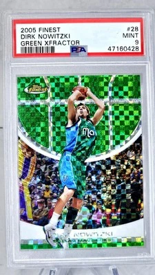 DIRK NOWITZKI 2005-06 Topps Finest Green XFRACTOR /69 PSA 9 POP 4 None Higher - Image 1 of 2