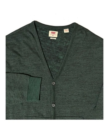 Cárdigan Suéter Chaqueta Verde Levi's Para Hombre Relajado Misión, 3XL Foto 1 de 2