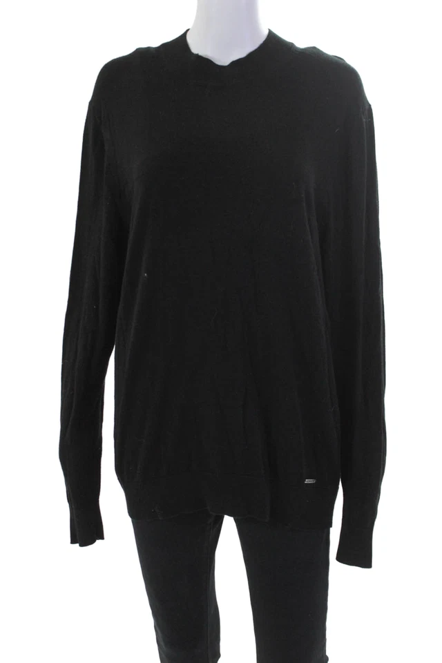 Hugo Hugo Boss Mujer Algodón Pullover Manga Larga Tejido Suéter Top Negro Talla XL Foto 1 de 4