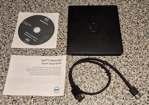 Dell K01B eSATA Laptop External EMedia Bay DVD-RW Slim Optical Drive + Cable - Picture 1 of 10