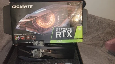 GIGABYTE GeForce RTX 3080 GAMING OC WATERFORCE WB 10GB GDDR6X Graphics Card - Image 1 of 4