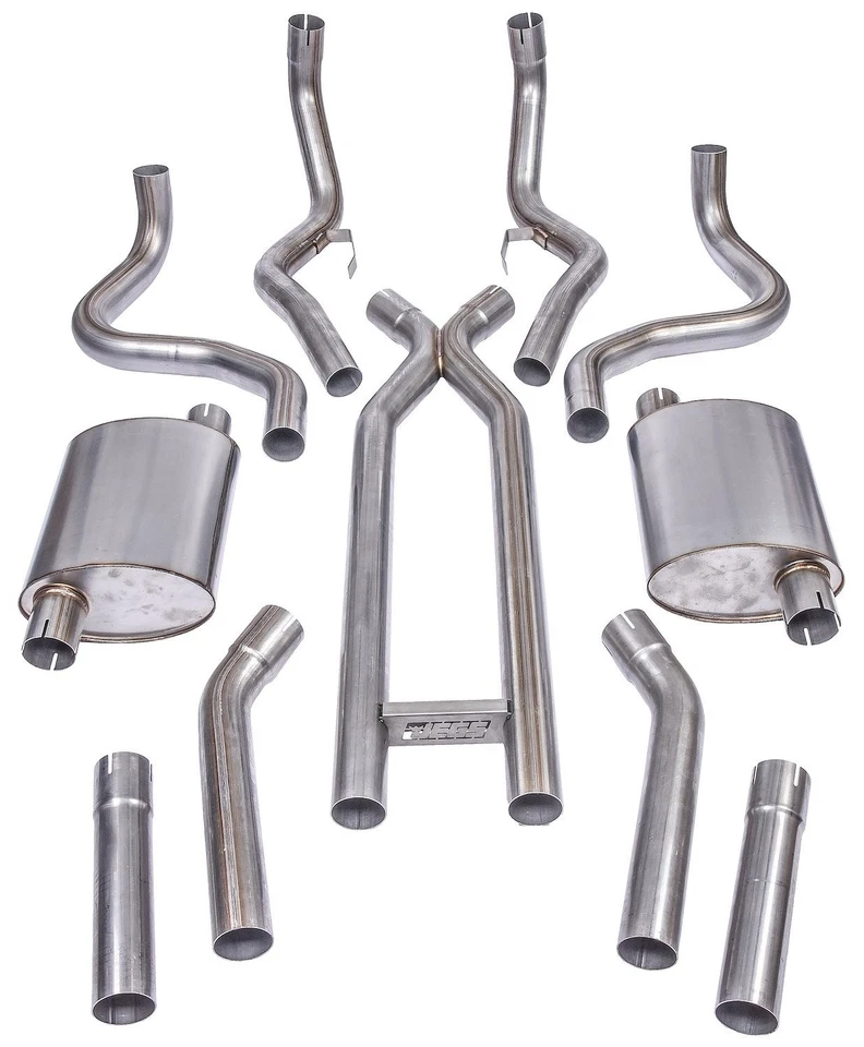 JEGS 30583  Header-Back Dual 2-1/2 in. Exhaust Kit 409 Stainless Steel - Image 1 of 4
