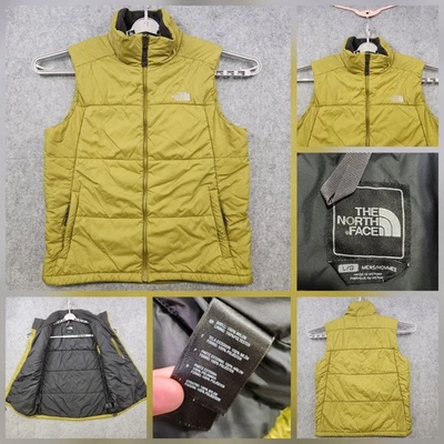 Chaleco The North Face Para Hombres Grande Verde Acolchado Aislado Cremallera Completa Puffer Senderismo Foto 1 de 4