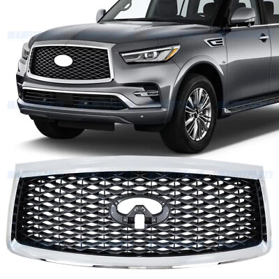 For 2018-2021 Infiniti QX80 Front Bumper Grille Assembly W/ Camera 623106GW0A Foto 1 de 4