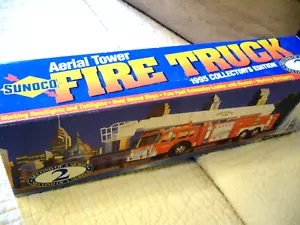 Sunoco Fire Truck 1995 Sunoco Gas Oil Aerial Tower Fire Truck 2nd In Series NIB - Picture 1 of 8