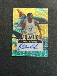 NATE ARCHIBALD 2025 LEAF SIGNATURE SERIES AQUATIC ORCA AUTO SUPER PRISMATIC 1/1 - Picture 1 of 2