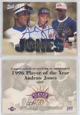1996 Best Minor League Player of the Year /500 Andruw Jones (Triple Image) Auto