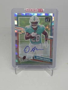 2023 PANINI DONRUSS THE ROOKIES DE'VON ACHANE RC ROOKIE AUTO #/100 - Picture 1 of 8