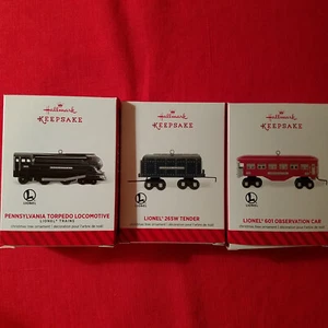 HALLMARK 2014 LIONEL TRAINS PENNSYLVANIA TORPEDO~Complete 3 Piece Set - Bild 1 von 1
