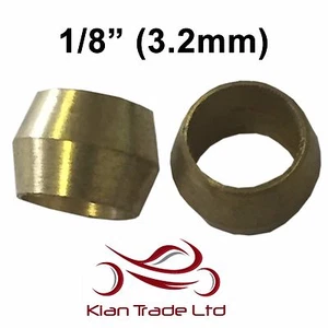 1/8 Zoll (3,2 mm) - 10 STCK. MESSING KOMPRESSION OLIVEN SANITÄR ARMATUREN ADAPTER  - Bild 1 von 1