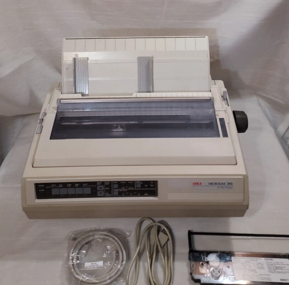 OKI Microline ML 395 - Reconditionedw/Warranty -Okidata dot matrix Printer - Image 1 of 4