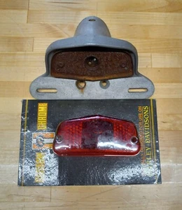 Vintage British - Lucas motorcycle taillight assembly with new lens - Picture 1 of 6