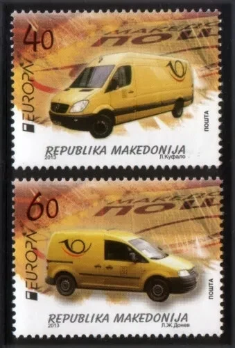 S53279 Macedonia MNH 2013 Europa Transporte Postal 2V Foto 1 de 1