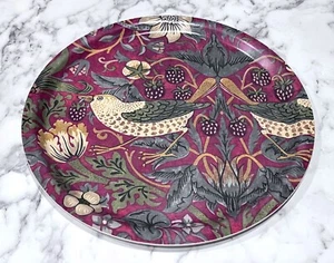 2 MORRIS & CO Strawberry Thief Runde Melamin Tabletts WB Interior Sweden Neu EG - Bild 1 von 6