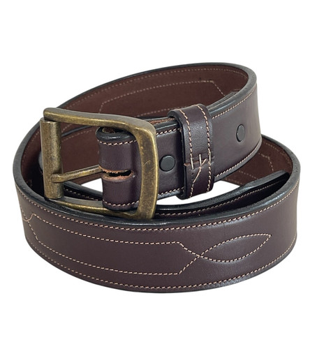 TORY BURCH Cintura Tory inglese equitazione briglia pelle marrone 32 fibbia ottone massiccio unisex